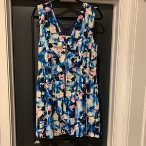 Blue Multi-Colored Mini Dress